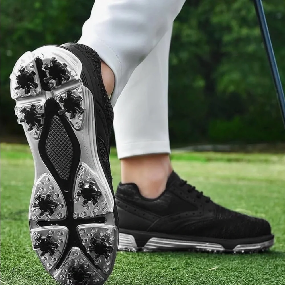 Men's Black Golf Athletic Shoes size 10